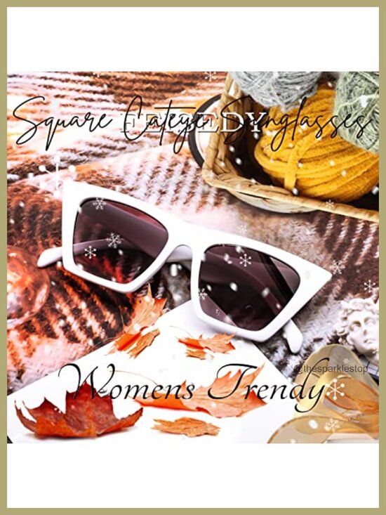 Vintage Square Cat Eye Sunglasses Women Trendy Cateye Sunglasses B2473 main image 4